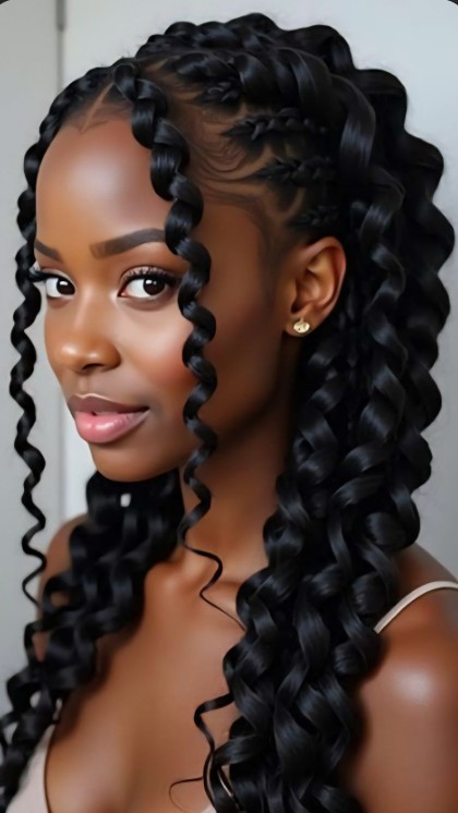 crochet long curly locks