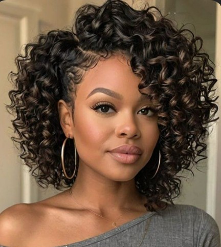 curly crochet bob